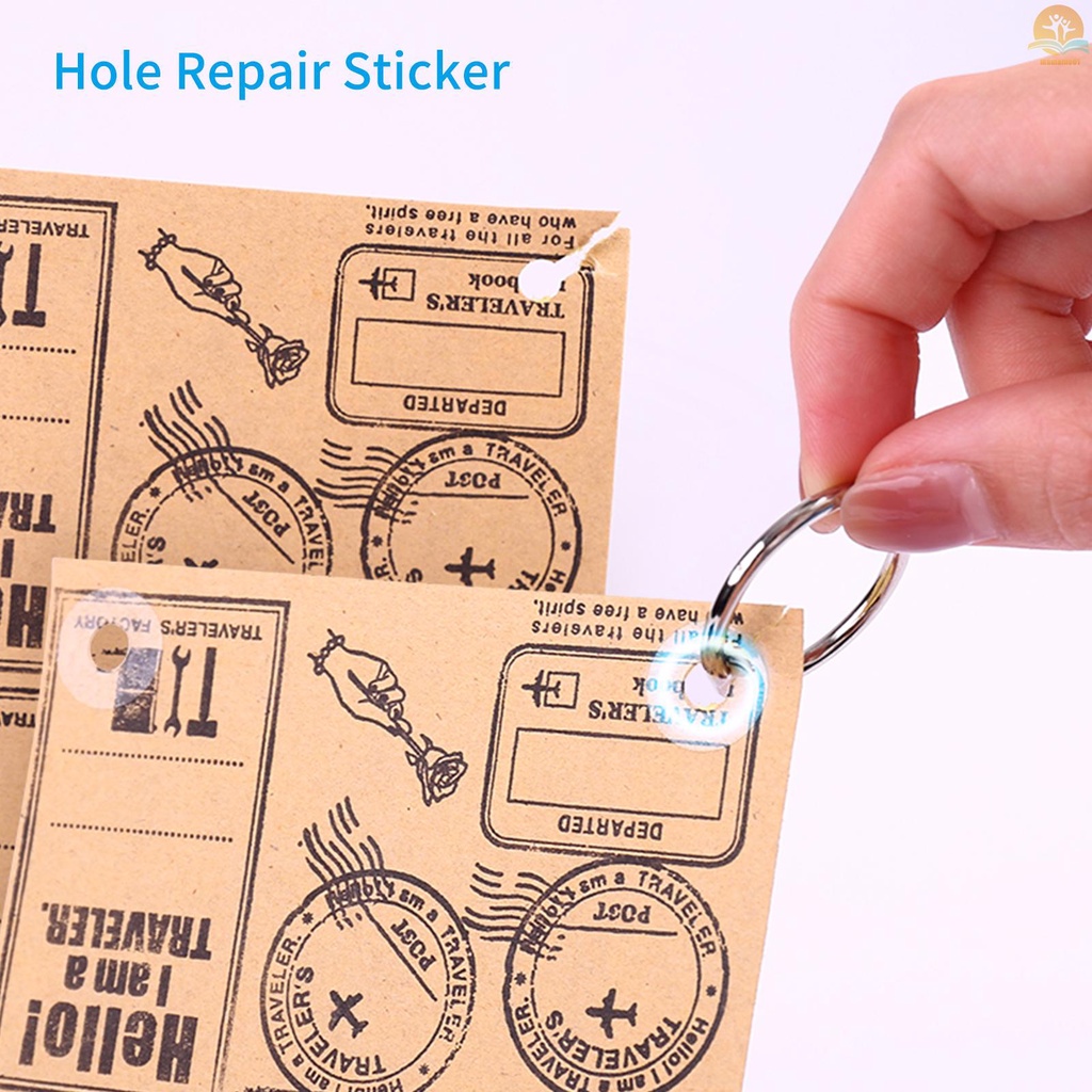 KW-trio Loose-Leaf Paper Hole Reinforcement Labels Round Stickers Self-Adhesive Hole Punch Protector for Office School Home Supplies, 250 Labels