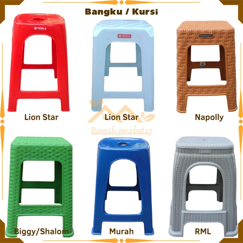 Jual Lion Star Bangku Kursi Plastik Baso Bangku Kursi Napolly Bangku