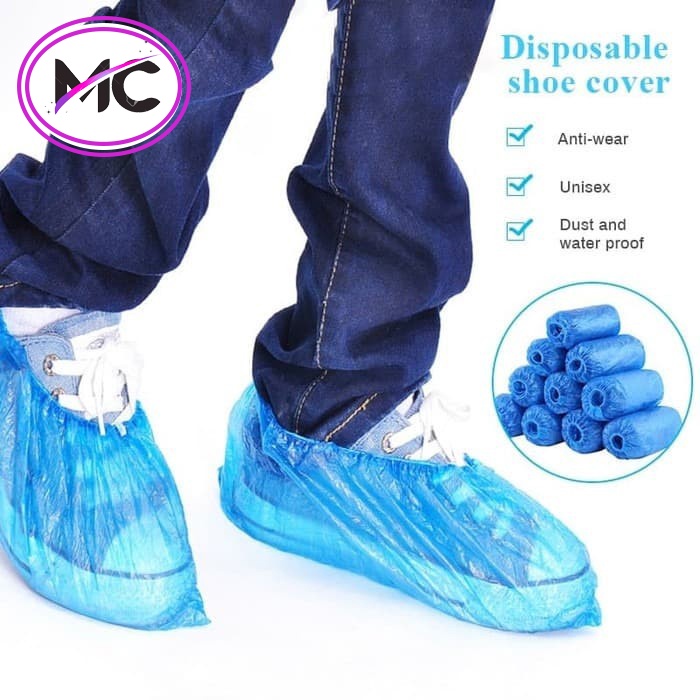 Sarung Sepatu Anti Air Jas Hujan Plastik Pelindung Waterproof Cover Shoes Disposable Plastic Anti Debu Noda