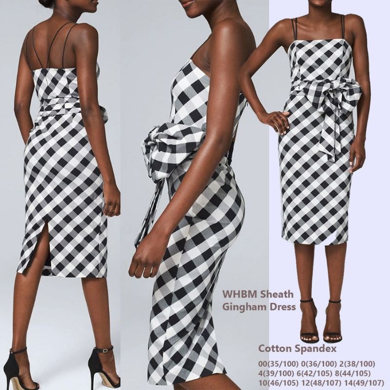 WHBM Sheath Gingham Dress