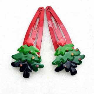  Jepit  Rambut  Motif Kartun Snowman Natal untuk Anak  