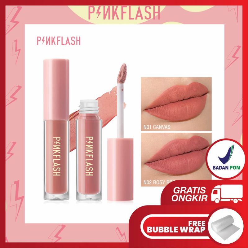 Pinkflash LIPCREAM Melting Matte Lipsmatte Pink Flash Lipstick Matte Lipstik Matte Lipstick Cair