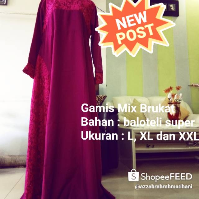 Gamis Wanita Modern Mix Brukat