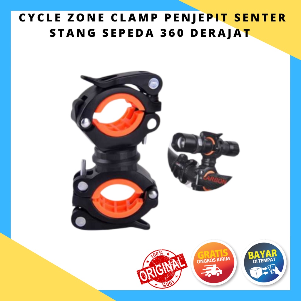 Cycle Zone Clamp Penjepit Senter Stang Sepeda 360 Derajat - ZH1035904