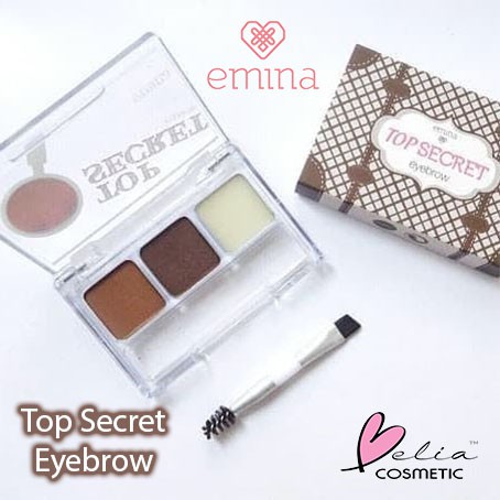 ❤ BELIA ❤ Emina Top Secret Eyebrow | Eye Brow Kit Palette BPOM