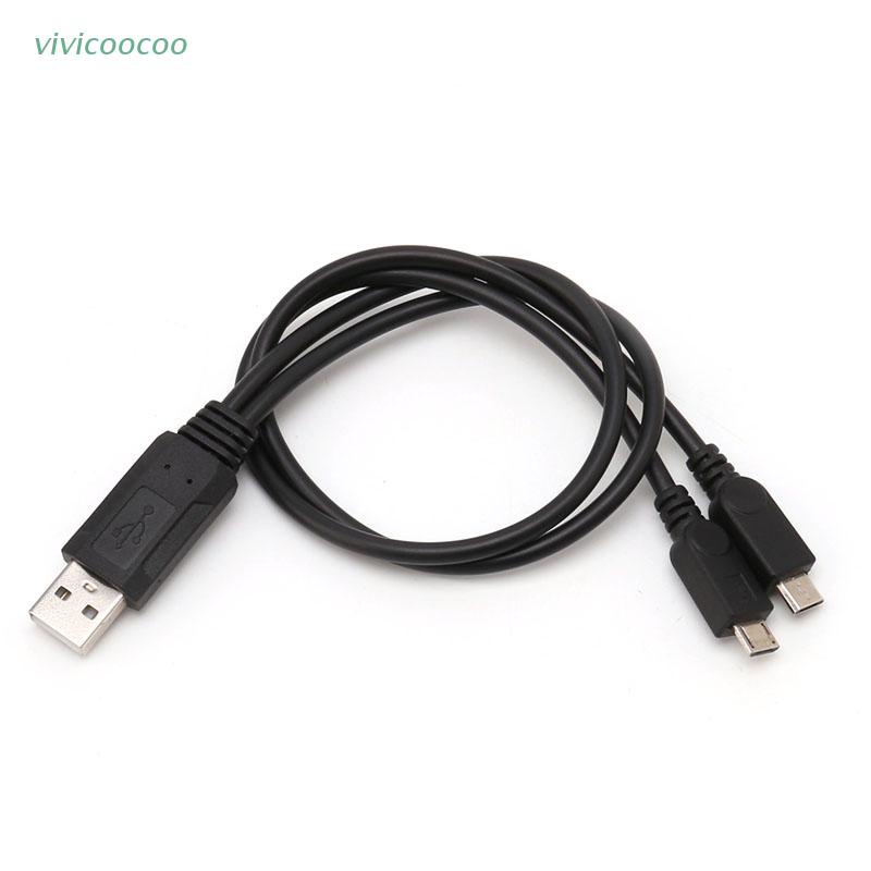 VIVI   Portable USB Male Universal Micro USB Dual Male Y Adapter Splitter Cable