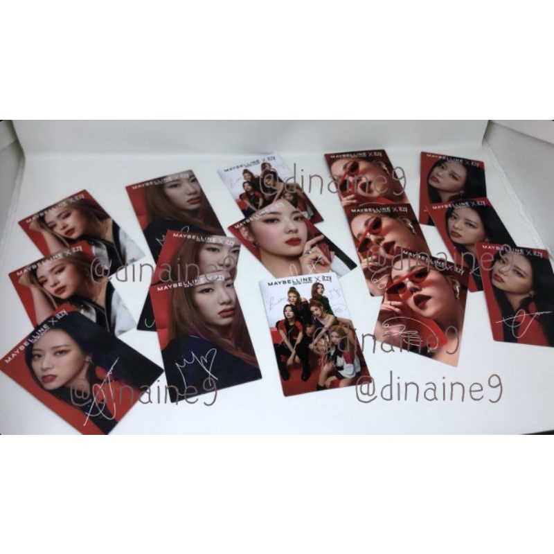 Photocard ITZY x Maybelline Ryujin Lia Yeji Chaeryeong Yuna