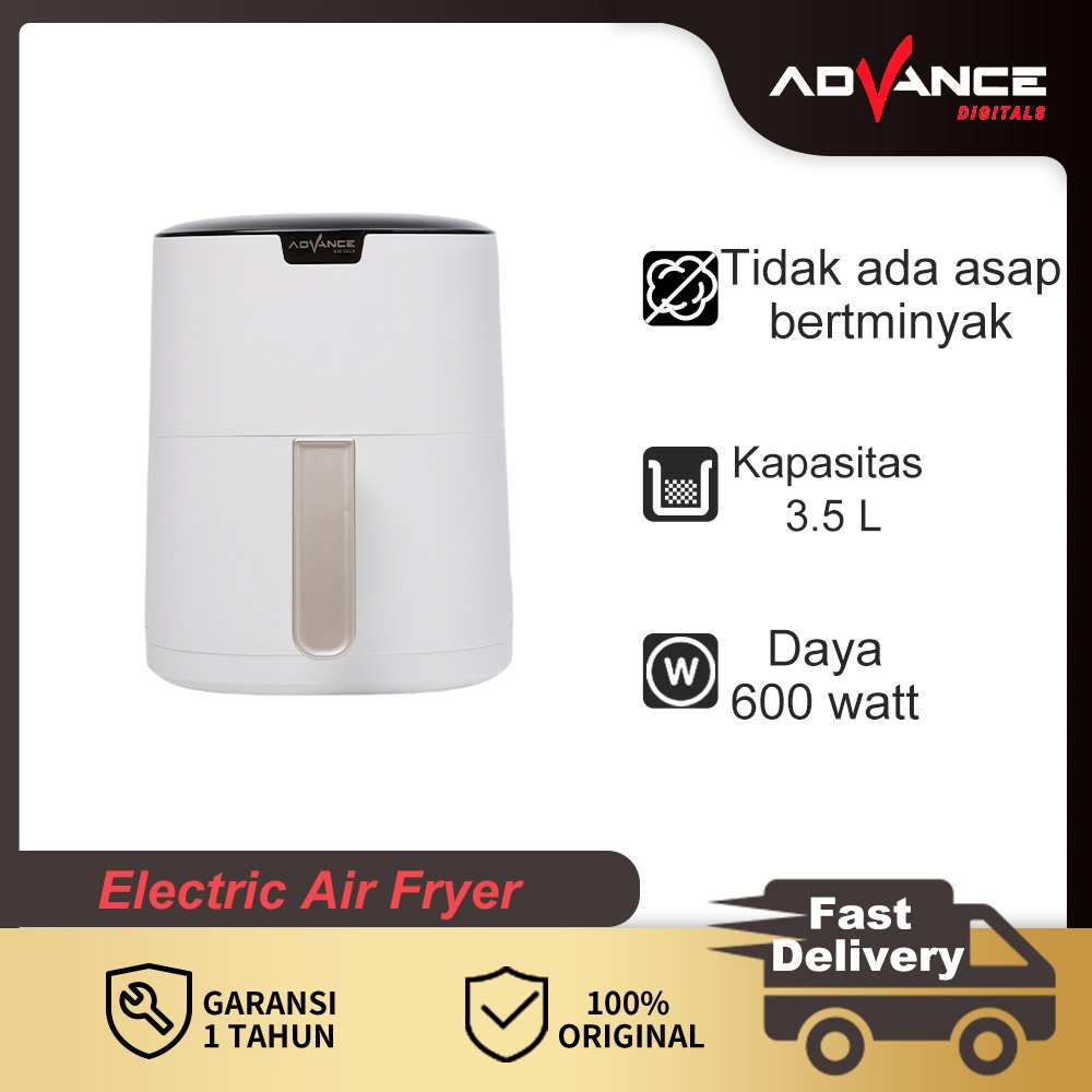 Advance Electric Air Fryer ADF-35D 600 Watt Garansi 1 Tahun