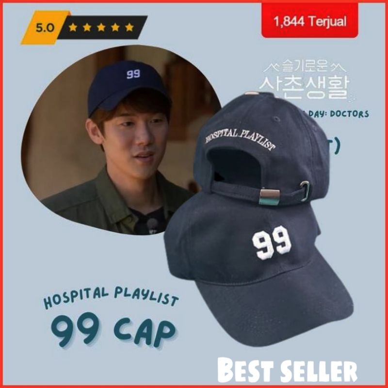 Topi 99 Hospital Playlist Topi Drakor Korea bahan Rafel denim tebal
