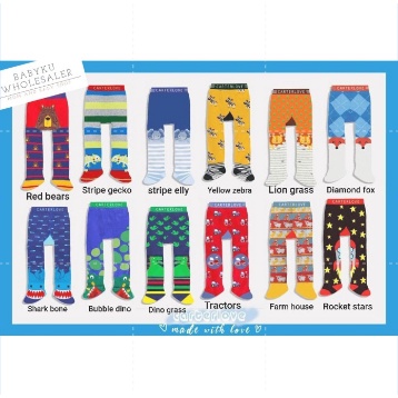 Legging bayi tutup kaki motif anti slip