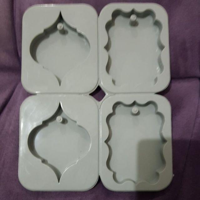 Cm Cetakan Handmade Diy Resin Lilin Wax Leaf Frame 4 Cav Silikon