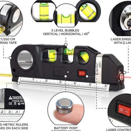 Waterpass level pro waterpass laser alat multi Laser 3in1 penggaris