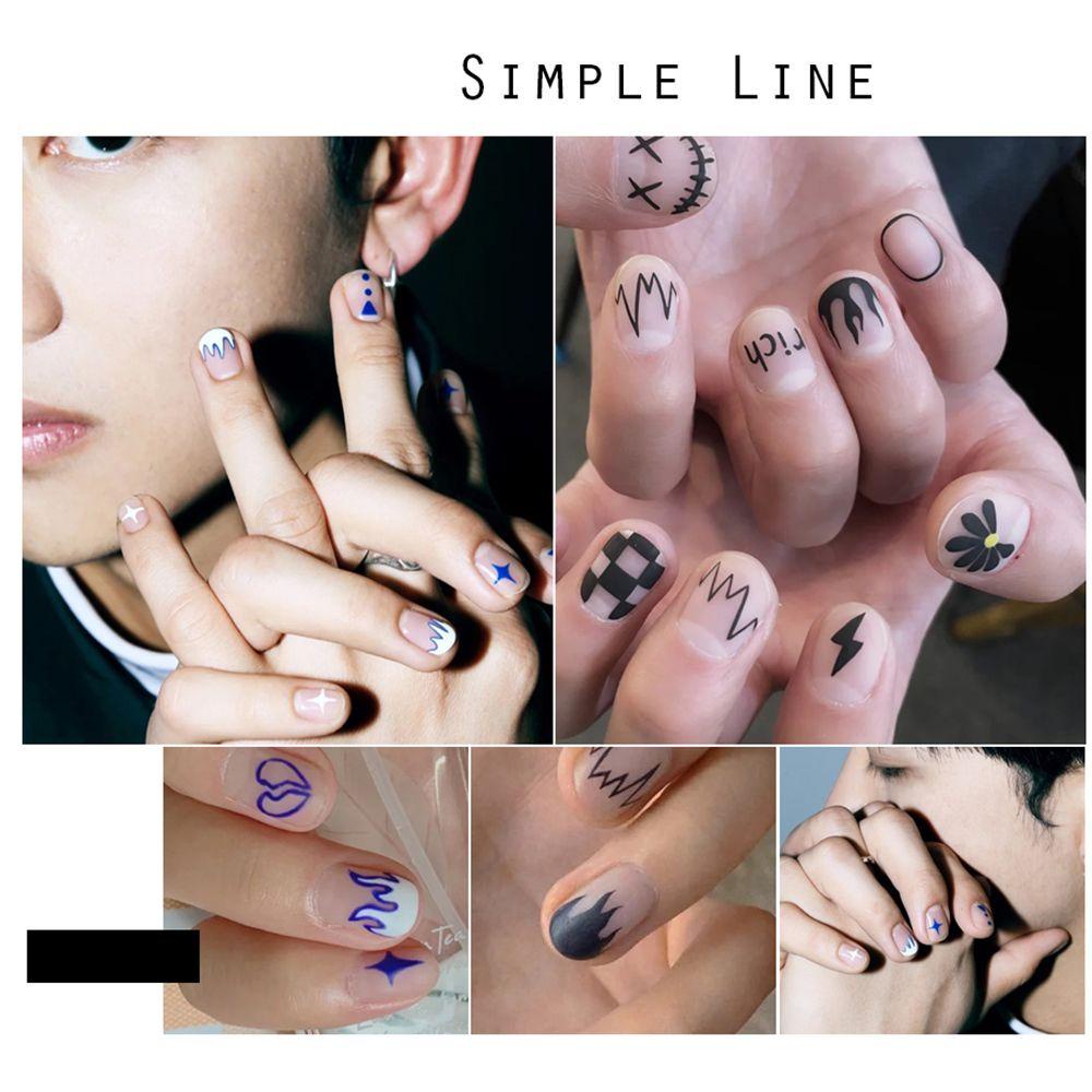 Preva Stiker Kuku New Manicure Cool Boy Klein Blue Nail Art Deco