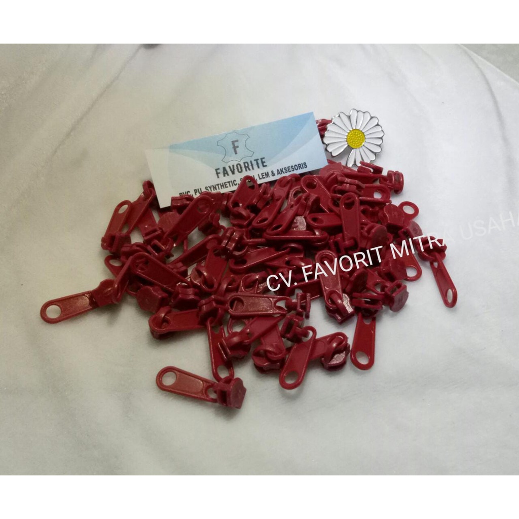 KEPALA PLASTIK WARNA MAROON ISI PER 100PCS