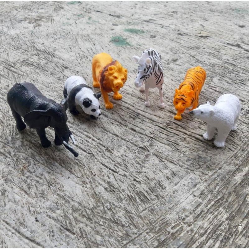 PlaySet Hewan Ukuran Besar - Mainan Karet Binatang Safari Edukatif