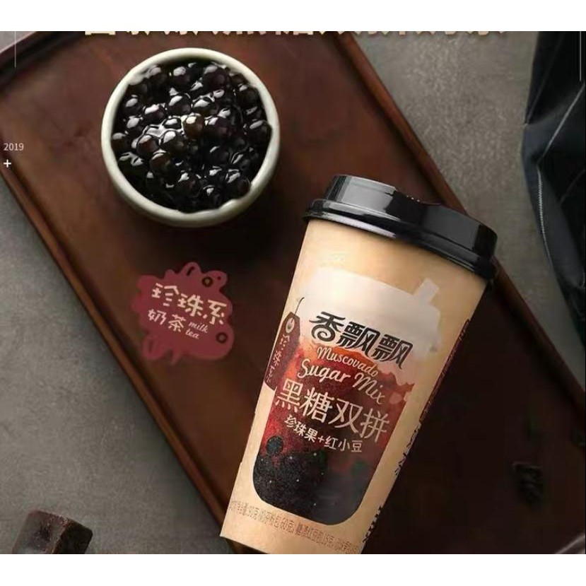 Xiang Phiau Phiau Minuman Boba Milk Tea Instant Rasa Brown Sugar