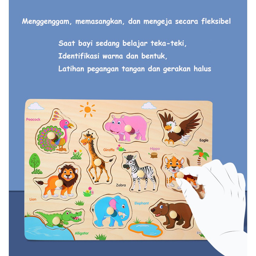 Puzzle Knob murah / Puzzle Kayu Knob / Puzzle angka / puzzle huruf/puzzle Hijayah