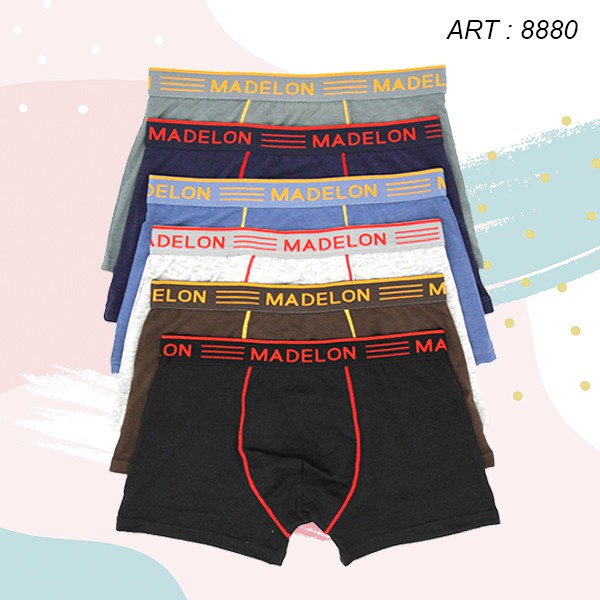 1 BOX ISI 3 | Celana Dalam BOXER pria MDELON 8880 / Dalaman Sempak Laki laki Kualitas Premium IMPORT