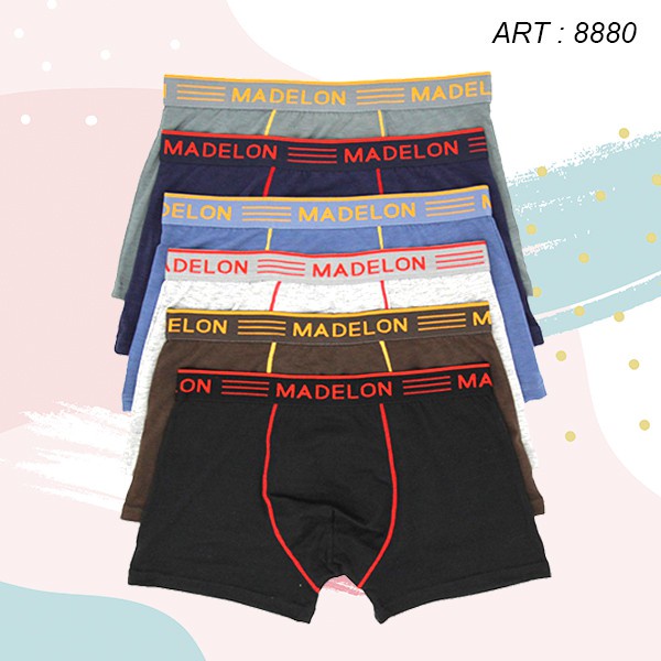 1 BOX ISI 3 | Celana Dalam BOXER pria MDELON 8880 / Dalaman Sempak Laki laki Kualitas Premium IMPORT