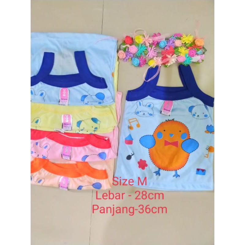 6pcs M Kaos singlet anak balita/kaos dalam anak cewek/kaos kutang anak/kaos dalam motif