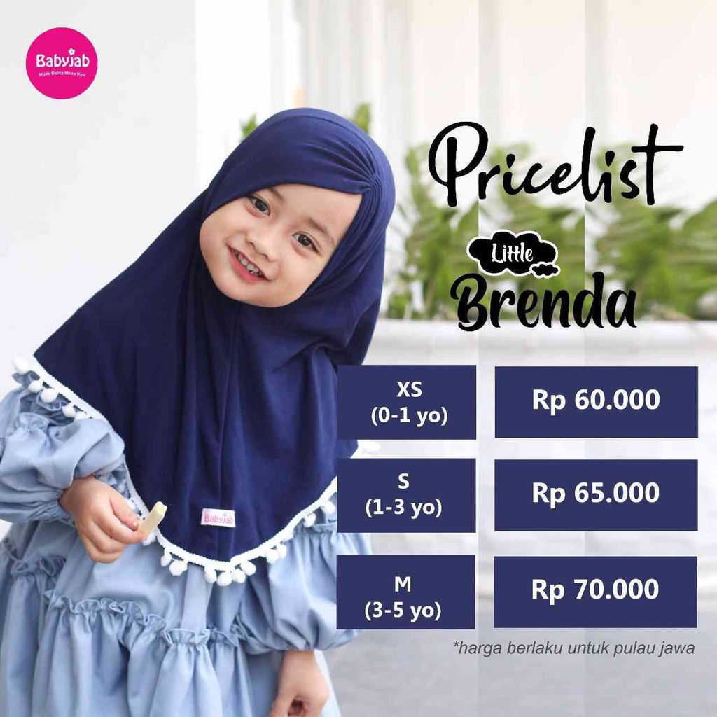 BabyJab Hijab Anak / Little Brenda / Fashion Muslim