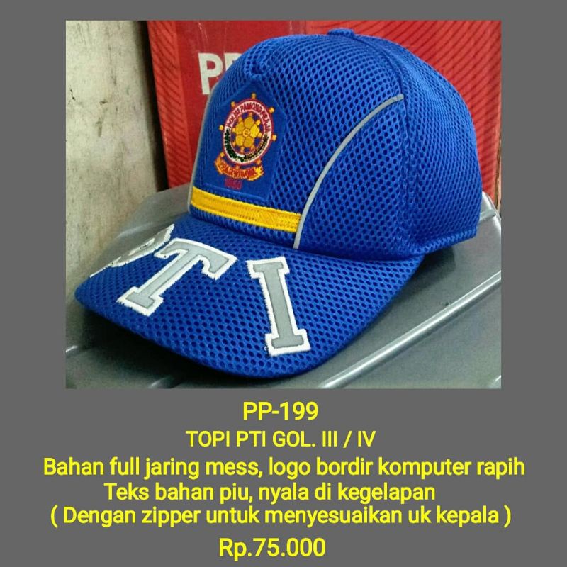 pp-199 topi pol pp pti golongan 3 topi pti pol pp golongan 3