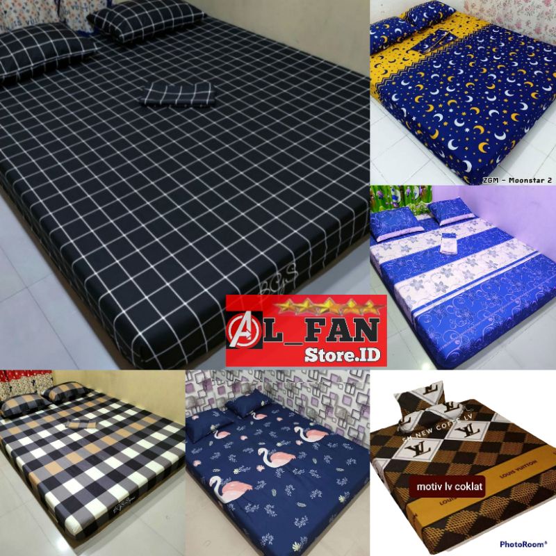 sprei homemade kain katun mikro adem sudut karet ukuran 180x140x10