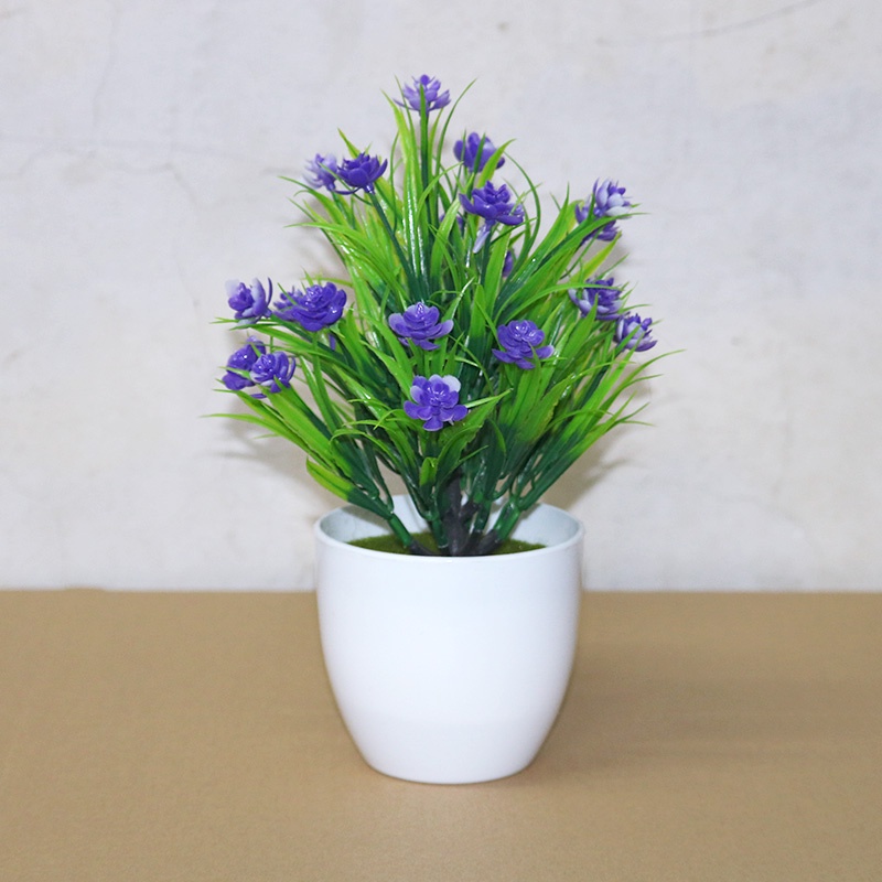 Swopply PT39 Pot Tanaman Hias Bunga Hias Plastik Ornamen Pot Bongsai Artificial Flower Decoration