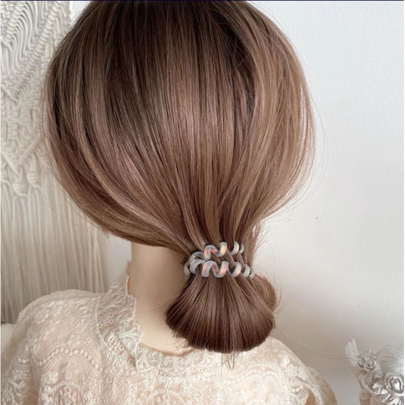 [ COD ] Ikat Rambut Spiral Fashion Korea / Kunciran Rambut Kabel / Tali Rambut Elastis-8