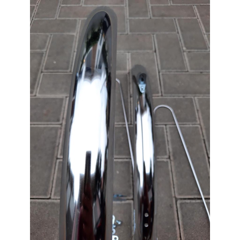 TERMURAH!!! Spakbor Sepeda Touring 26&quot; / Mini Stainless Taiwan Chrome / High Quality / Realpict