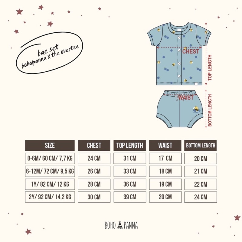 Bohopanna Bae Set x Overtee Setelan Anak Unisex