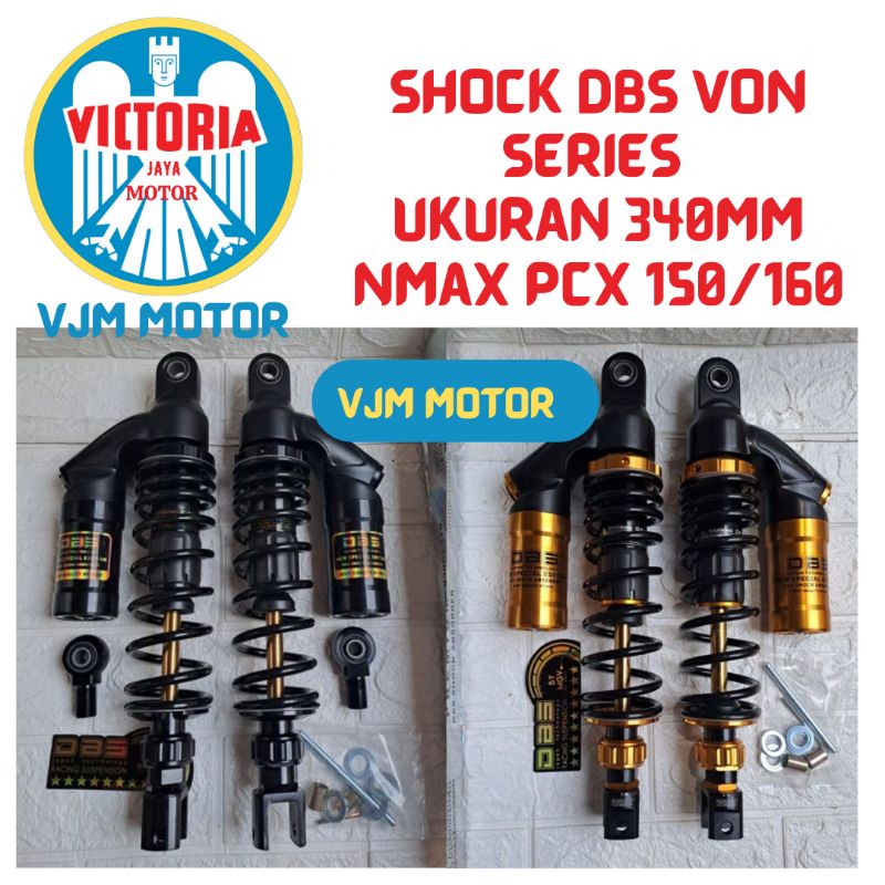 Shock NMAX model Evo series Shockbreker tabung DBS Nmax Pcx 150 PCX 160 ukuran 340mm Tabung Atas model Evo