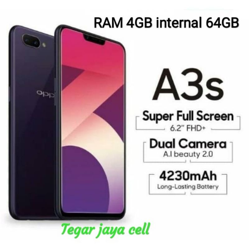 Oppo A3S Ram 4Gb internal 64Gb