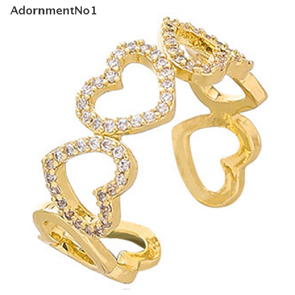 (AdornmentNo1) Cincin Gaya Korea Motif Tulisan Beloved Warna Gold Untuk Perhiasan Wanita / Pernikahan