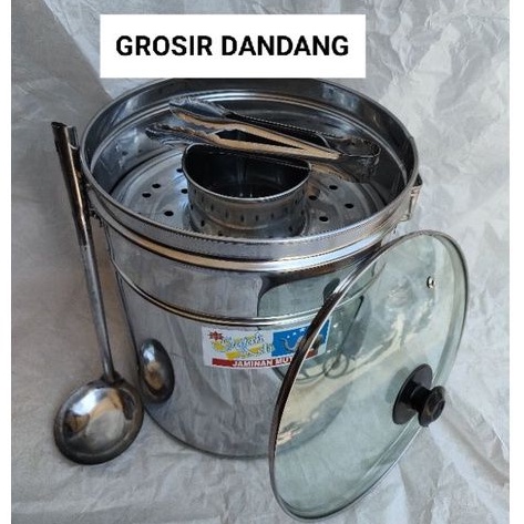 Dandang bakso 26 Tutup kaca