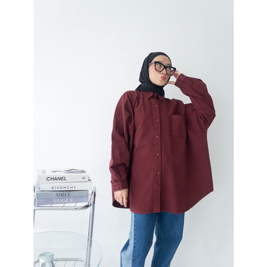 Myrubylicious DAGESTAN COLOUR OVERSIZED DENIM SHIRT