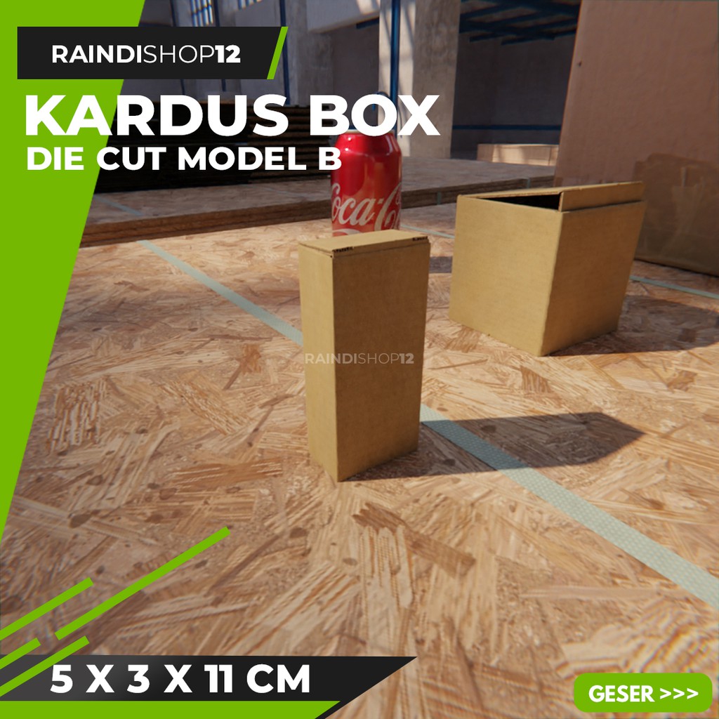 

(MIN 10 PCS) BOX 5 X 3 X 11 CM KARDUS DIE CUT KOTAK KARTON KEMASAN KADO B
