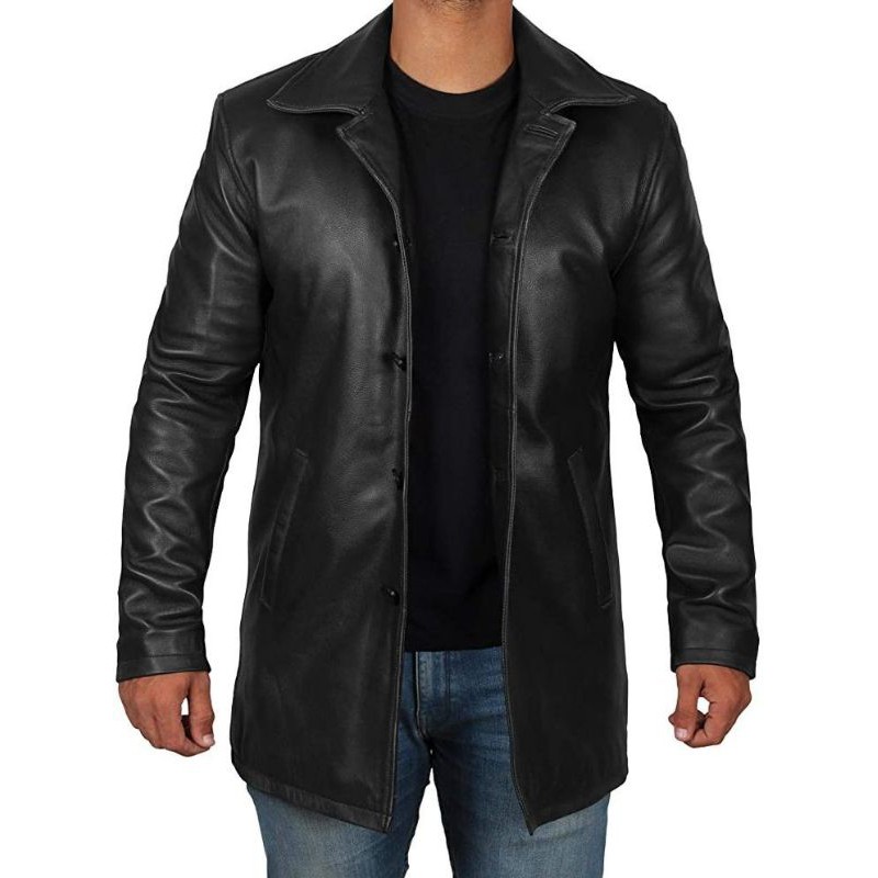 jaket kulit asli pria model semi jas-jaket kulit asli domba Garut-jaket kulit original