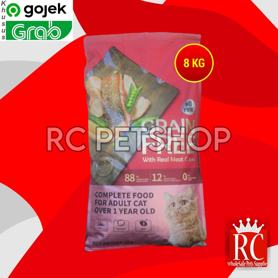 GOSENDKitchen Flavour Grain Free Adult Cat Food Dry Makanan Kucing 8KG