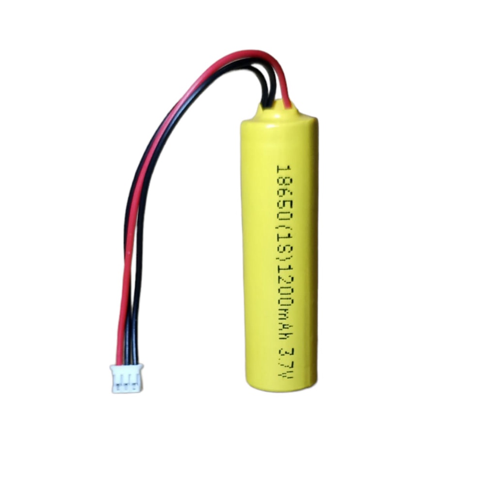 Baterai RC/ Mainan Anak / Baterai Speaker &amp; Elektronik Lainnya 1X 18650 1200mAh 3.7V Protektor BMS 1S 6A Konektor JST PH2.0 3 PIN