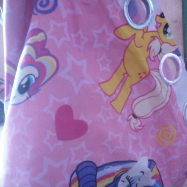 Gorden Pintu Karakter My Little Pony Pink Muda Model Smokering Ukuran L 140 Cm X T 210 Cm