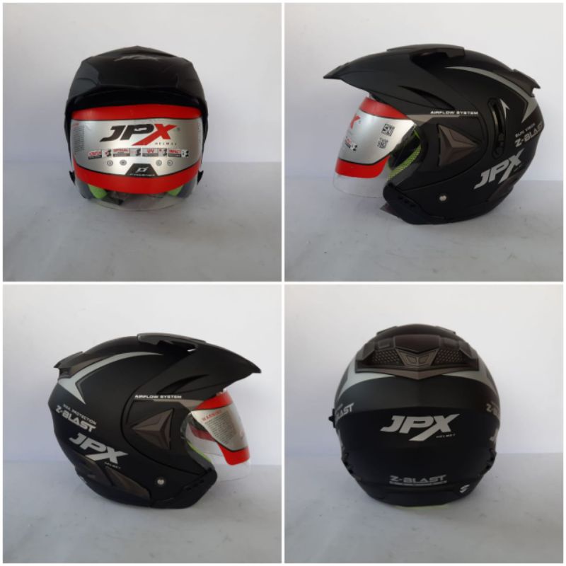 JPX_SOLID Z BLAST ORIGINAL - HELM JPX HALFFACE JPX ZBLAST BLACK DOFF (ONGKIR 2 KG) JPX HALFFACE JPX SEMICROSS JPX ZBLAST