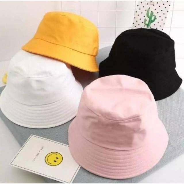 Bucket Anak Polos / Topi Bucket Hat Anak Polos Usia 1-8 Tahun Laki Perempuan TERMURAH HS