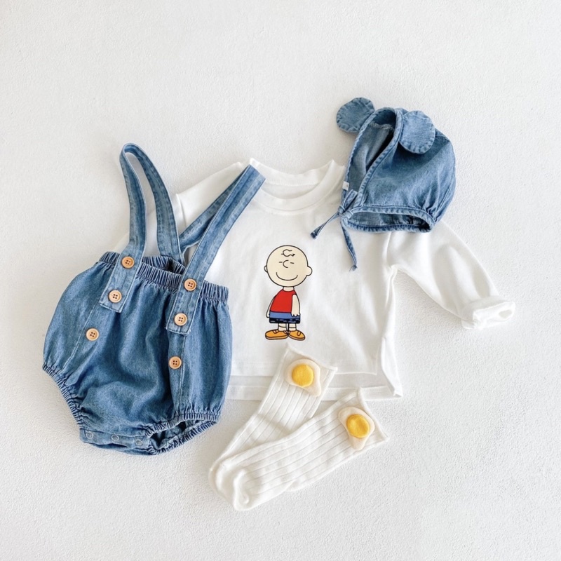 Peanut denim overall