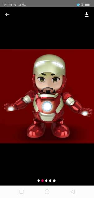 BONEKA MINIATUR JOGET MAINAN ANAK-ANAK AVENGER IRON MAN SMART DANCE ROBOT SUPER HERO