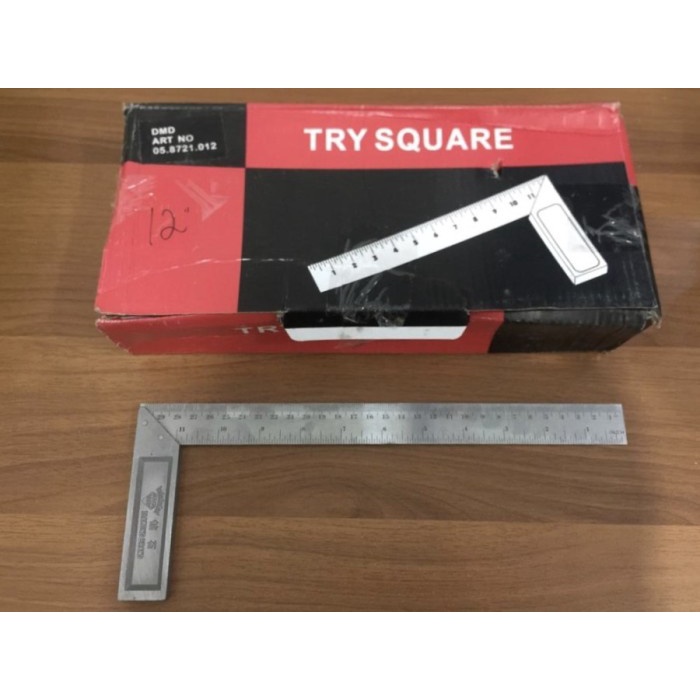 Penggaris Siku Tukang Bangunan Ukuran 12 Inch 30 cm Try Square