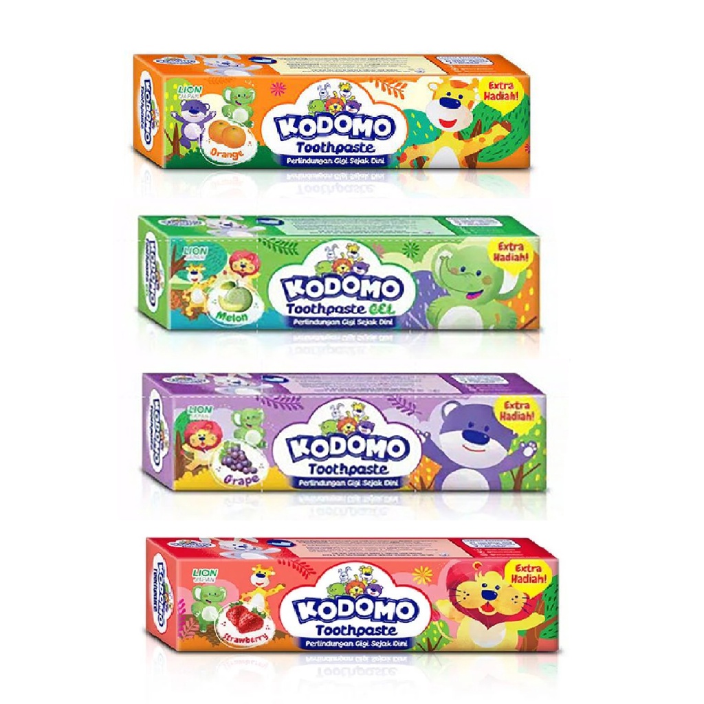 Bisa COD Kodomo Toothpaste Tube 45 gr (Orange) (Strawberry) (Melon) (Anggur)