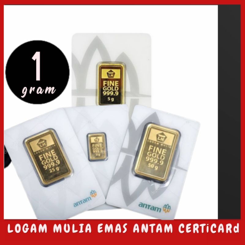 PUu❤️1g   gram LOGAM MULIA EMAS ANTAM  CERTIEYE TERBARU❤️Pekanbaru riau