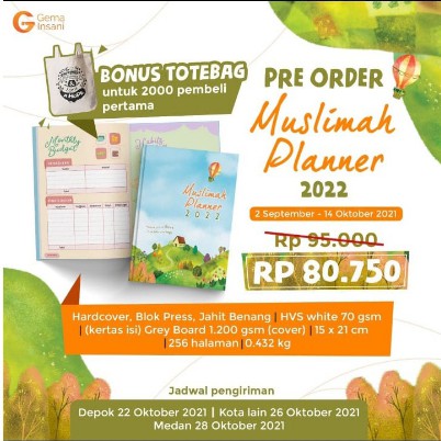 

TERBARU// MUSLIMAH PLANNER 2022 - GEMA INSANI !! NOTE BOOK BUKU PLANNER MUSLIM MUSLIMAH by TAUBATTER