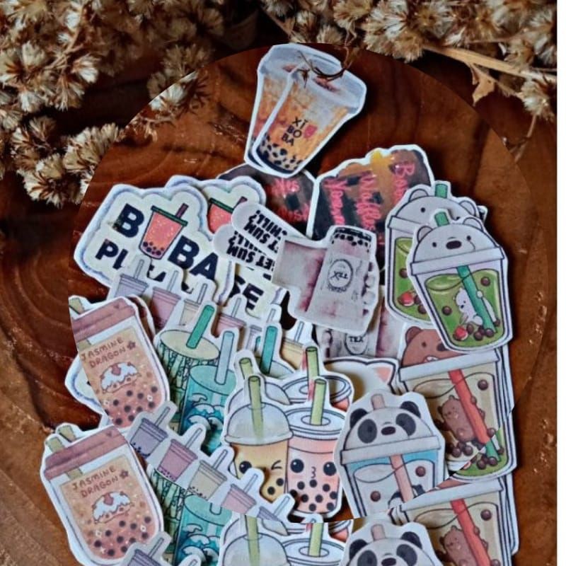 GAEKOPEDIA || NO GLOSSY STIKER TUMBLR AESTHETIC 30-48Pcs STICKER ESTETIK RETRO UNIK-3
